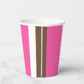 Paper Cup Brown & Pink Stripe  紙コップ (右)