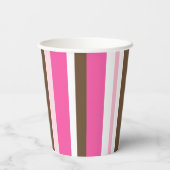 Paper Cup Brown & Pink Stripe 紙コップ (裏面)