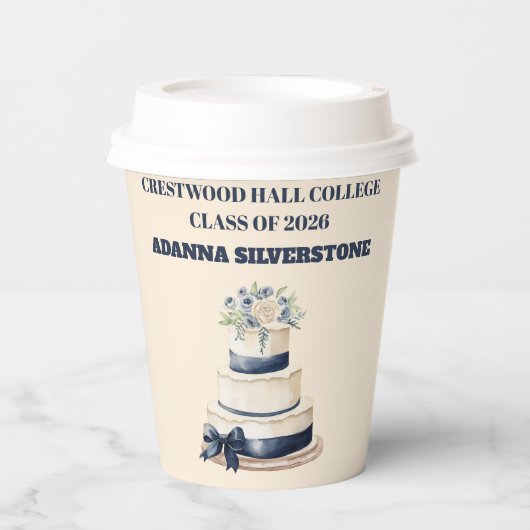 Paper cup-Editable Graduation Tableware Set 紙コップ (正面)