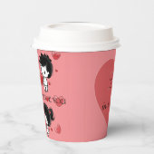 Paper cup for Valentine's Day 紙コップ (左)