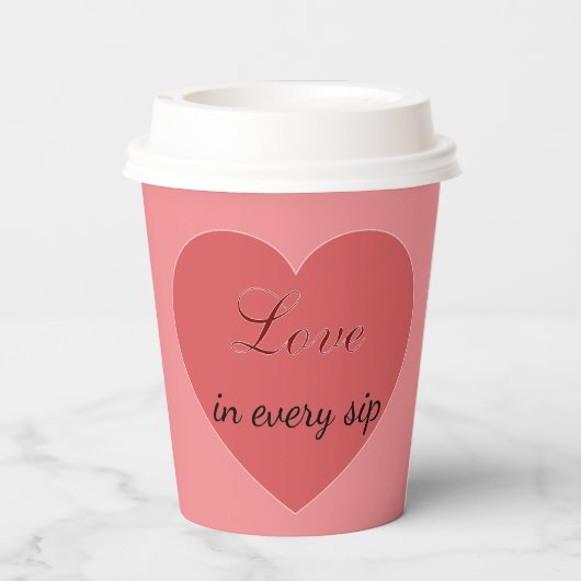 Paper cup for Valentine's Day 紙コップ (裏面)