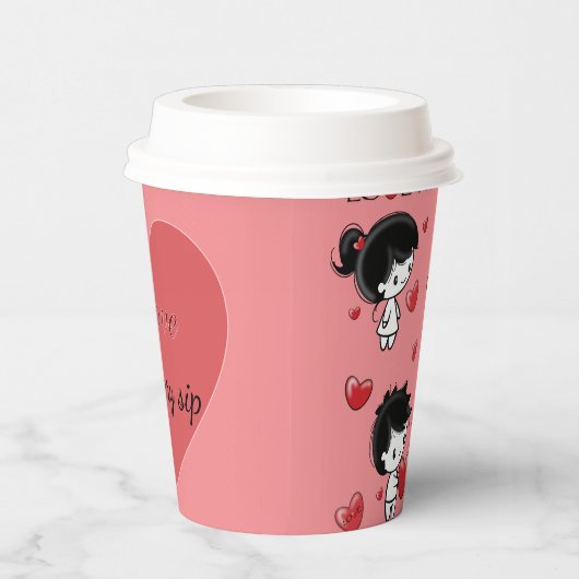 Paper cup for Valentine's Day 紙コップ (右)