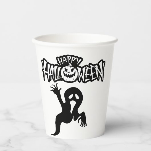 Paper cup Happy Halloween 紙コップ (正面)