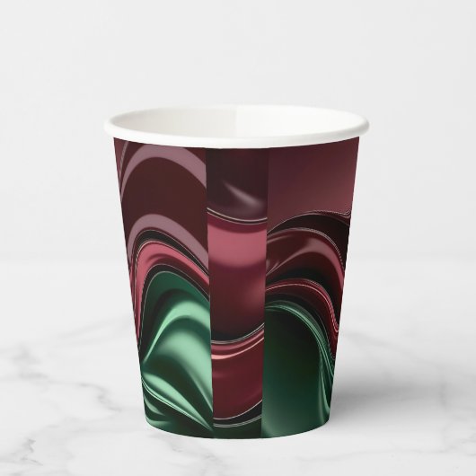 Paper cup in stylish abstract graphic 紙コップ (左)