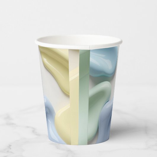 Paper cup in stylish abstract graphic 紙コップ (右)