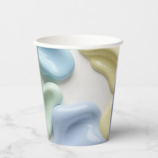 Paper cup in stylish abstract graphic 紙コップ (正面)
