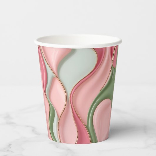 Paper cup in stylish abstract graphic 紙コップ (裏面)