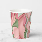 Paper cup in stylish abstract graphic 紙コップ (左)