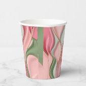 Paper cup in stylish abstract graphic 紙コップ (右)