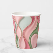 Paper cup in stylish abstract graphic 紙コップ (正面)