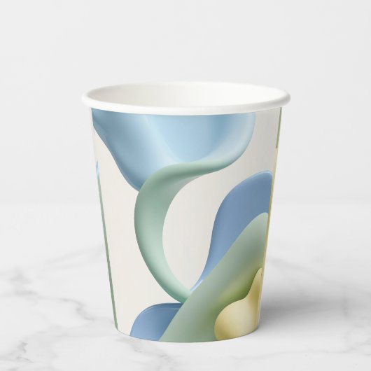 Paper cup in stylish abstract graphic 紙コップ (裏面)