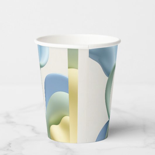 Paper cup in stylish abstract graphic 紙コップ (右)