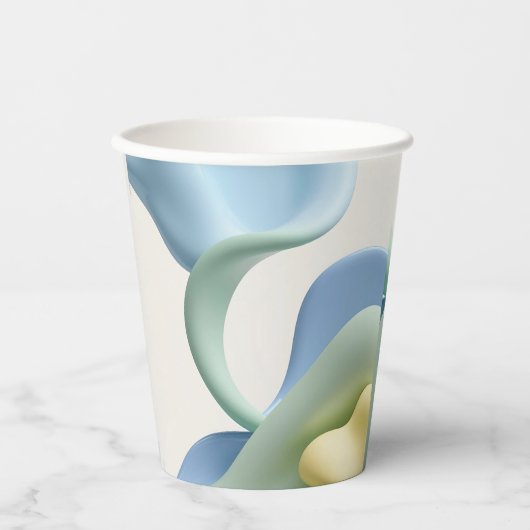 Paper cup in stylish abstract graphic 紙コップ (正面)