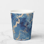 Paper Cups (236 ml) - Blue & Gold Pattern 紙コップ (裏面)