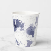 Paper Cups (236 ml) - Blue Pattern 紙コップ (裏面)