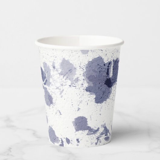 Paper Cups (236 ml) - Blue Pattern 紙コップ (左)