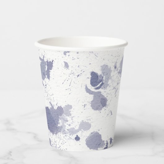 Paper Cups (236 ml) - Blue Pattern 紙コップ (正面)