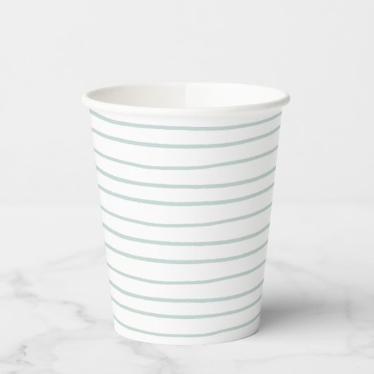 Paper Cups (236 ml) - Blue Stripes 紙コップ (左)