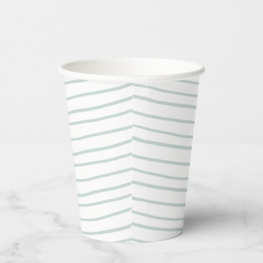 Paper Cups (236 ml) - Blue Stripes 紙コップ (右)