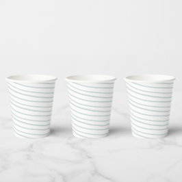 Paper Cups (236 ml) - Blue Stripes 紙コップ