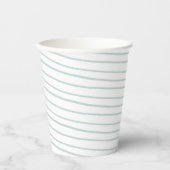 Paper Cups (236 ml) - Blue Stripes 紙コップ (正面)