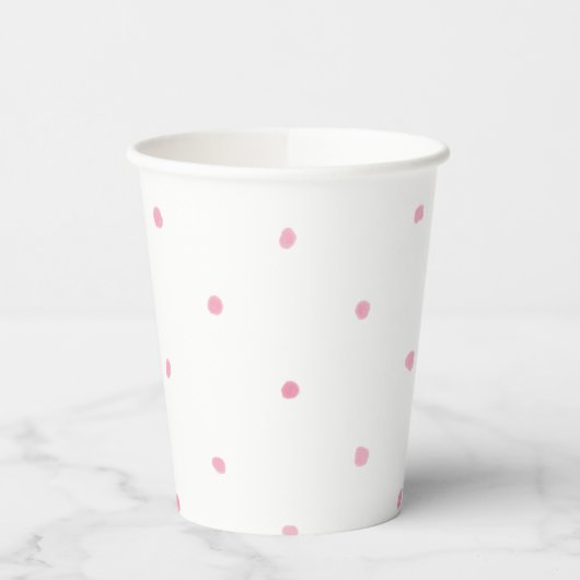 Paper Cups (236 ml) - Pink Dots 紙コップ (左)