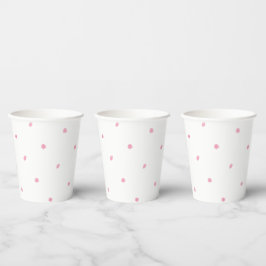 Paper Cups (236 ml) - Pink Dots 紙コップ