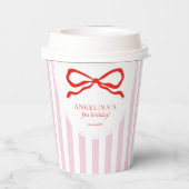  Paper Cups Baby's first birthday with soft pink. 紙コップ (裏面)