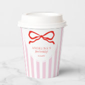  Paper Cups Baby's first birthday with soft pink. 紙コップ (正面)