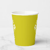 Paper Cups Floral Cross Yellow 紙コップ (左)