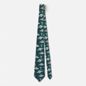 Paper Cut Out Aliens and UFOs men's tie ネクタイ (正面)