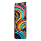 Paper Cut Wavesカラフル Artwork タンブラー (回転左)