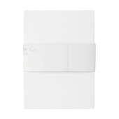 Paper Cute White 3D Roses Wedding 招待状ベリーバンド (裏面例)