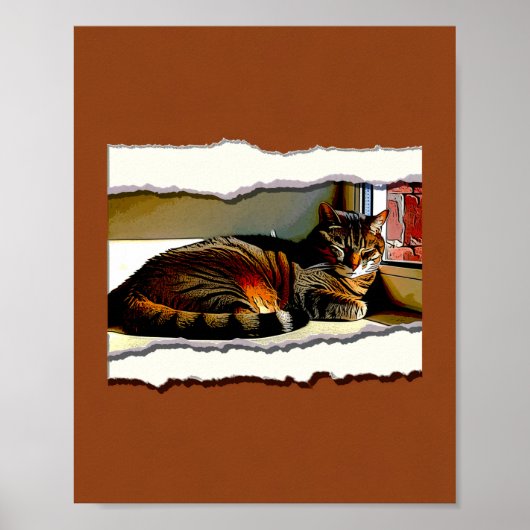 Paper Cutout Resting House Art Print ポスター (正面)