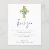 PAPER Eucalyptus Cross Christening Baptism Thanks チラシ (正面)