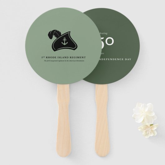 Paper Fans (10) — 1st Rhode Island Regiment ハンドファン (正面&裏面)