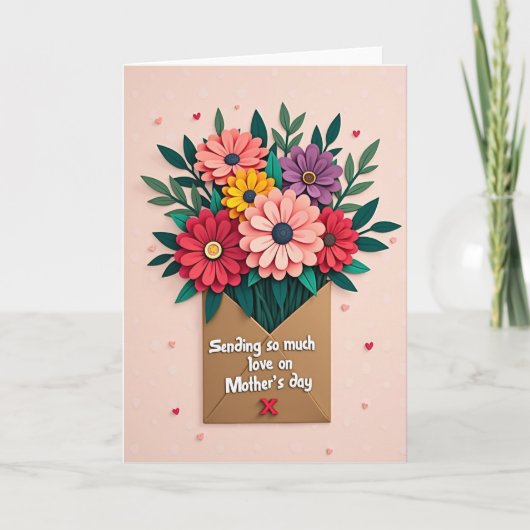 Paper Flower Pop Up Bouquet Card カード (正面)