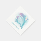 PAPER NAPKIN ：子供の誕生日：イルカ スタンダードカクテルナプキン (角)