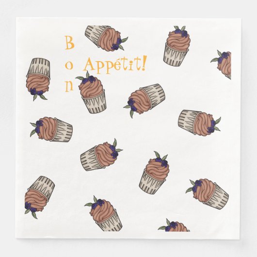 Paper Napkin "chocolate mousse" Serviette (正面)