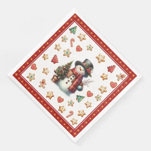 Paper Napkin Dinner Snowman and Christmas Cookies (コーナー)