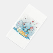 Paper Napkin Happy Baby Blue Elephant  (コーナー)
