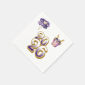 Paper Napkin-Happy New Year 2026 Tableware Set スタンダードカクテルナプキン (角)