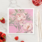 Paper Napkin with Pink Peonies (インサイチュ)