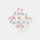 Paper Napkins Baby Stroller Elephant Stork  スタンダードカクテルナプキン (角)