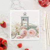 Paper Napkins: Lovely Pink Peonies and Roses Napki スタンダードランチョンナプキン (インサイチュ)