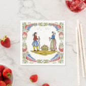 Paper Napkins Luncheon Quimper スタンダードカクテルナプキン (インサイチュ)