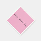 Paper Napkins Pink Happy Valentine's Day  スタンダードカクテルナプキン (角)