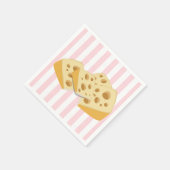 Paper Napkins Pink & White Stripe Cheese  スタンダードカクテルナプキン (角)