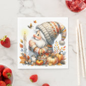 Paper Napkins Thanksgiving Gnome スタンダードランチョンナプキン (インサイチュ)