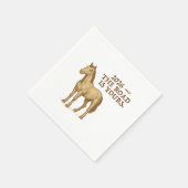Paper Napkins with motivational text and horse スタンダードカクテルナプキン (角)